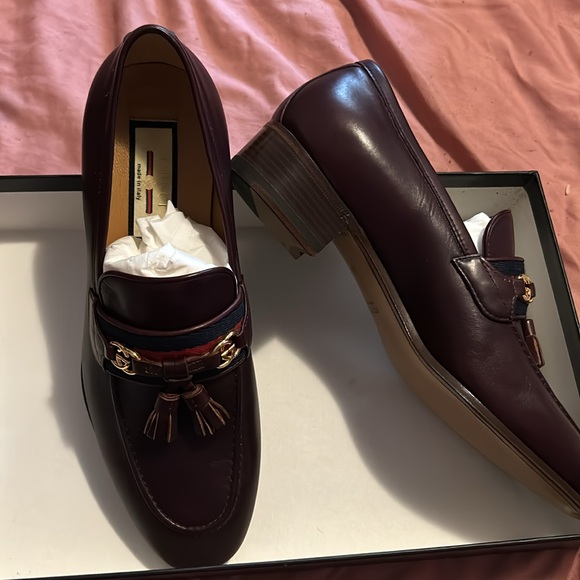 Authentic Gucci Loafers - Burgundy Size 6.5 - Picture 11 of 11